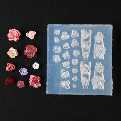 Cartoon Flower Shape Silicone Nail Mold Nail Stamping Nails Diy Nail Salon Design Stereoscopic Manicure Art Tool