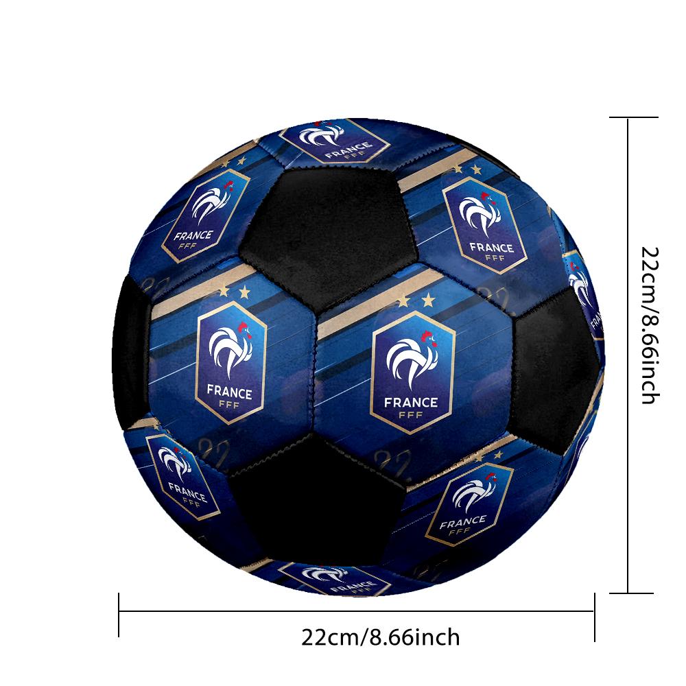 TAGLIA 5 Pallone da Calcio Federazione Calcistica Francese Colorato Per Tutte le Età Cucito a Macchina PVC Pronto per la Competizione Resistente Alta Rimbalzabilità