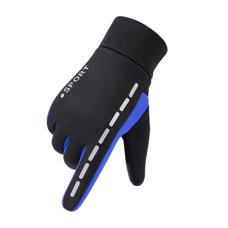 Mănuși cu ecran tactil Mănuși calde pentru bărbați de iarnă din pluș Impermeabil și rezistent la vânt Alpinism Ciclism Motocicletă Mănuși de călărie în aer liber