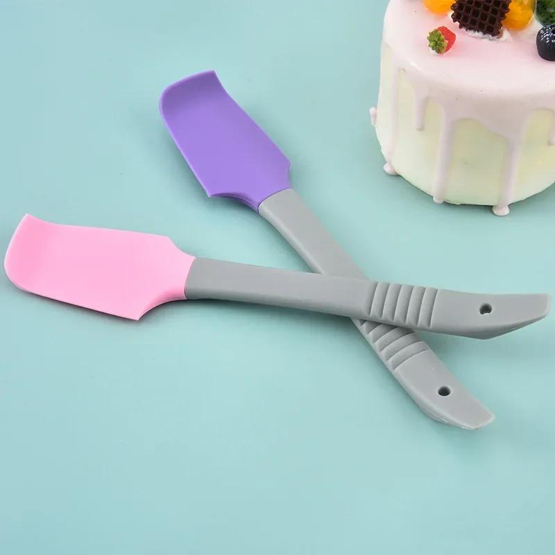 1PC Silicone Spatula Butter Cake Cream Scraper Blade Batter Brush Baking Tools Small Silica Gel Scraper Kitchen Baking Gadgets