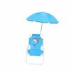 Sedia da Spiaggia per Bambini con Ombrello Design Pieghevole Bambino Piccolo Tettoia per Patio Leggera per