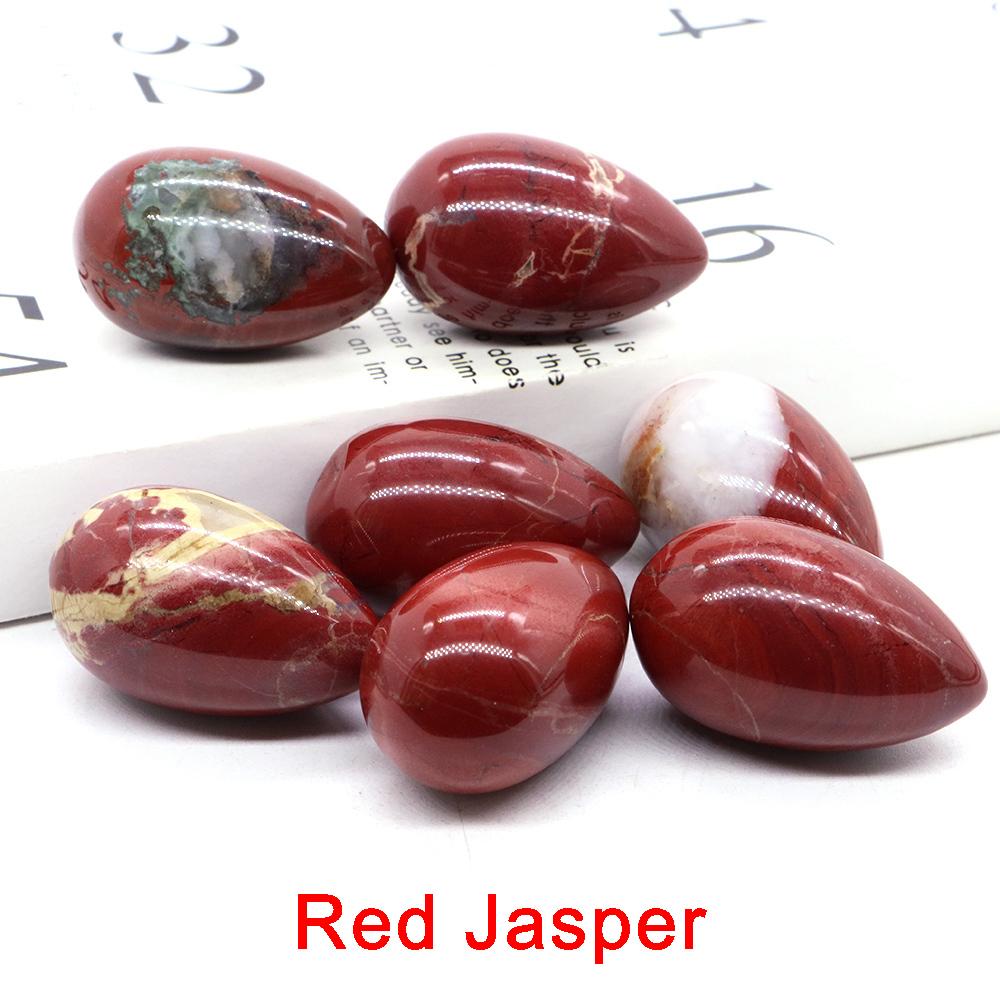Polished Egg Shaped Gemstone Crafts Natural Stones Room Decor Healing Crystals Rose Quartz Agate Home Decoration Gifts 24X40Mm