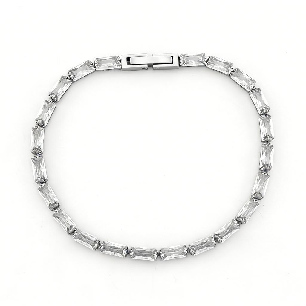 Zircon Tennis Bracelet Women's Square Light Luxury Exquisite Bracelet Gift Jewelry