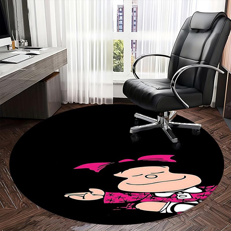 Peanuts Snoopy Chair Mat Round Carpet for Home Office Living Room Bedroom
