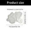 2 Cavities Easter Rabbit Silicone Candle Molds Easy Demold Heat Resistant Silicone Mould for Epoxy Resin Candle Soap