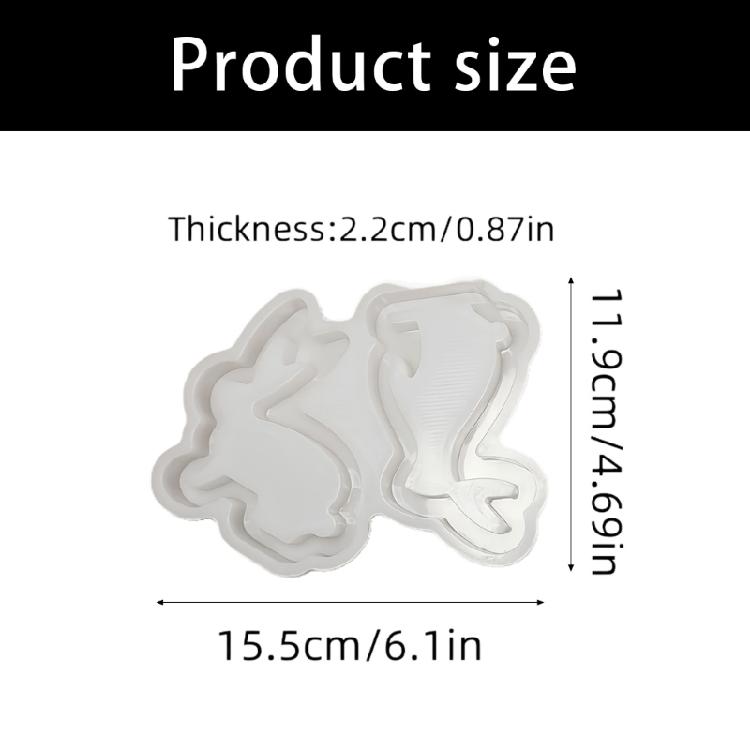 2 Cavities Easter Rabbit Silicone Candle Molds Easy Demold Heat Resistant Silicone Mould for Epoxy Resin Candle Soap