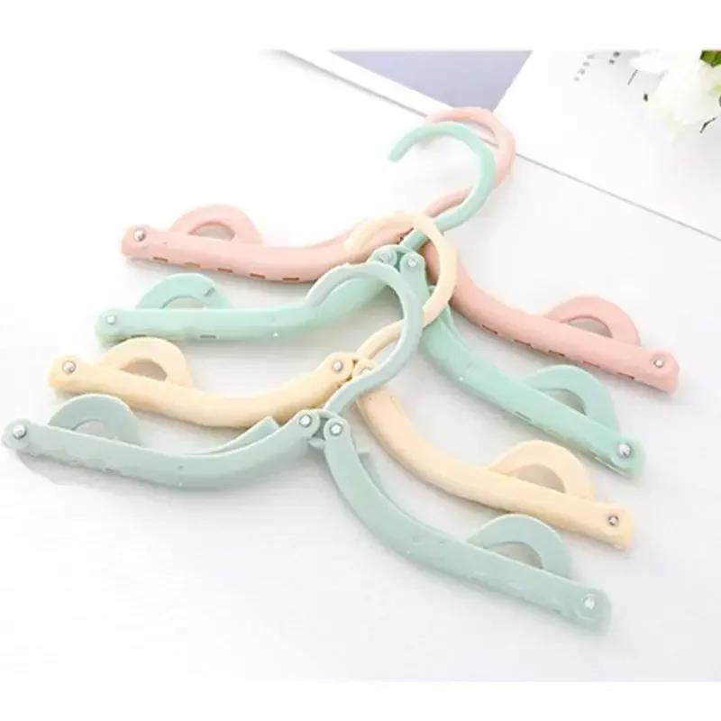 Folding Hanger Set With Clip for Clothes Drying Folding Hanger Rack Travel Folding Telescopic Portable Clothes Drying Rack