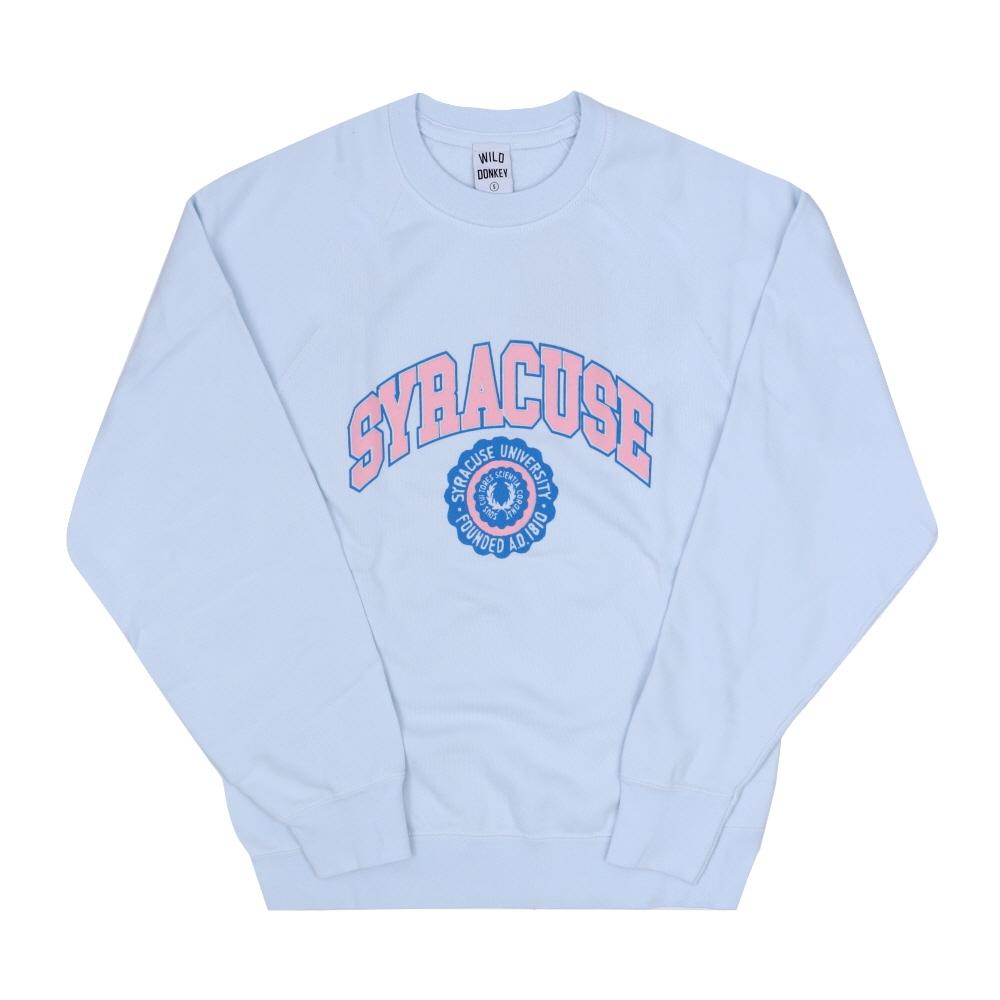 Wild Donkey Unisex Sweatshirt Syracuse Lettering Logo Fr Syracuse Light Blue FR-SYRACUSE ESW LIGHT BLUE (S)
