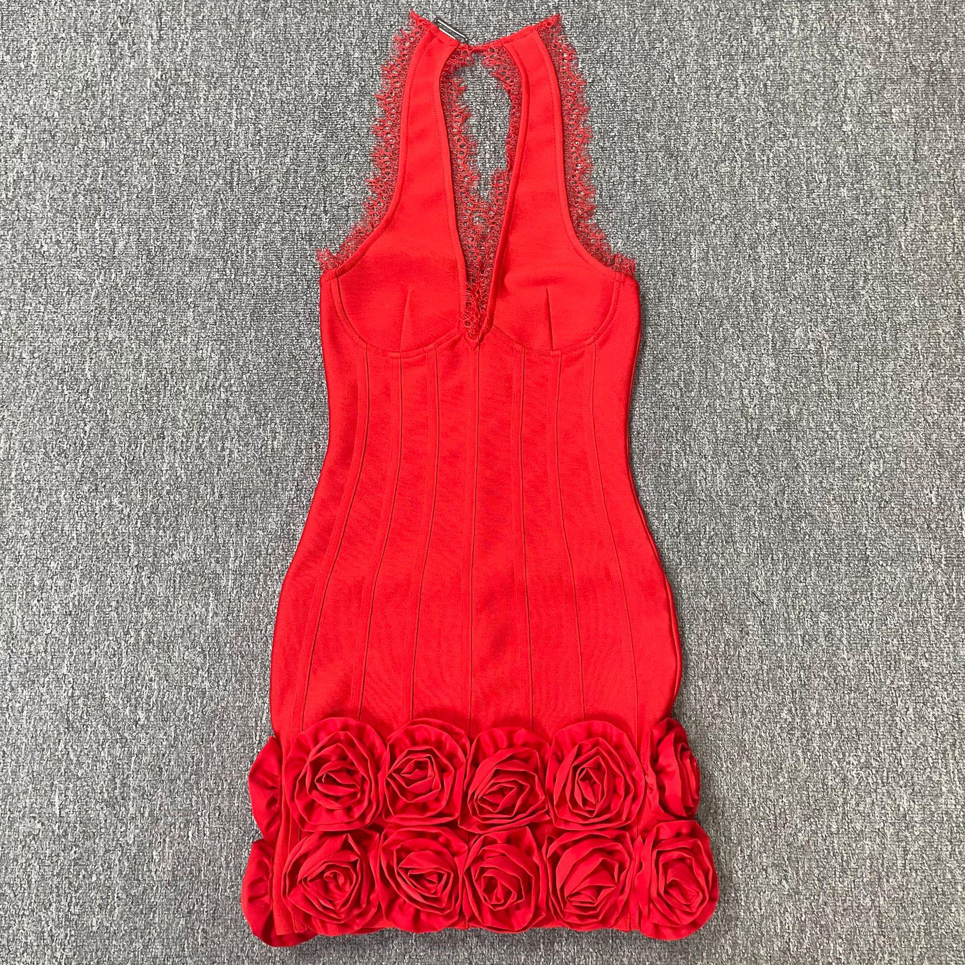 European & American Summer Lace Halterneck