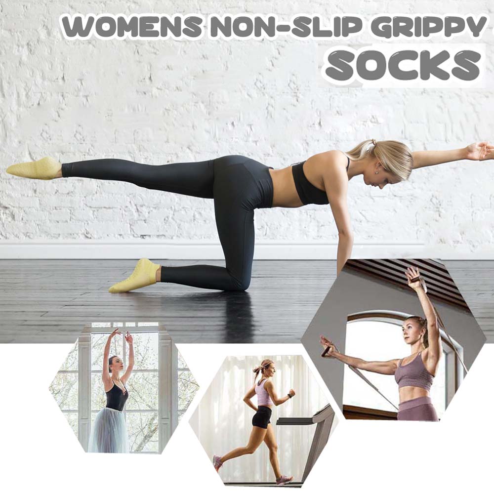 6 Pairs Non-Slip Yoga Socks for Women – Breathable Mesh Pilates Grip Socks for Summer and All Seasons