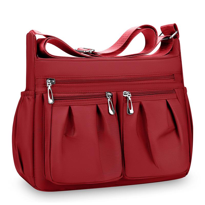 Oxford Cloth Crossbody Bag, Women's Simple Nylon Bag, Versatile Middle-aged Fashion Multi-layer Shoulder Bag