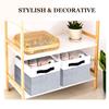 with Lids Large Storage Bins Dustproof Strong Handles Closet Organizers Stackable Storage Baskets