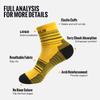 WRELS 1/3Pairs Merino Wool Running Socks Compression Support Thick Cushion Wool Socks For Running Hiking Moisture Wicking Socks