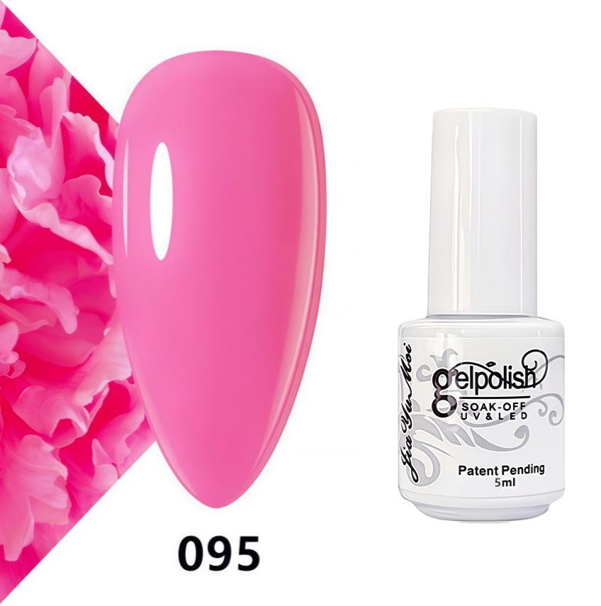 GELPOLISH Nail Art Set: Base, Top Coat, Transparent & White Gel Polishes