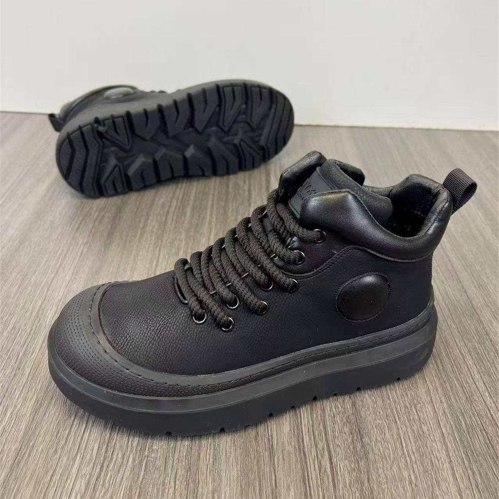 Men's soft elastic winter warm cold padded snow boots thick soles non-slip wear outdoor leisure sports mountaineering cotton boots
