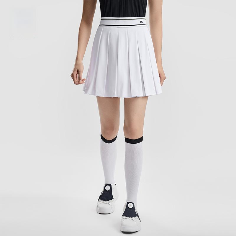 Fila Golf Series Woven Mid-Length Striped Casual Skirt Women skirts A11W625301F-WT