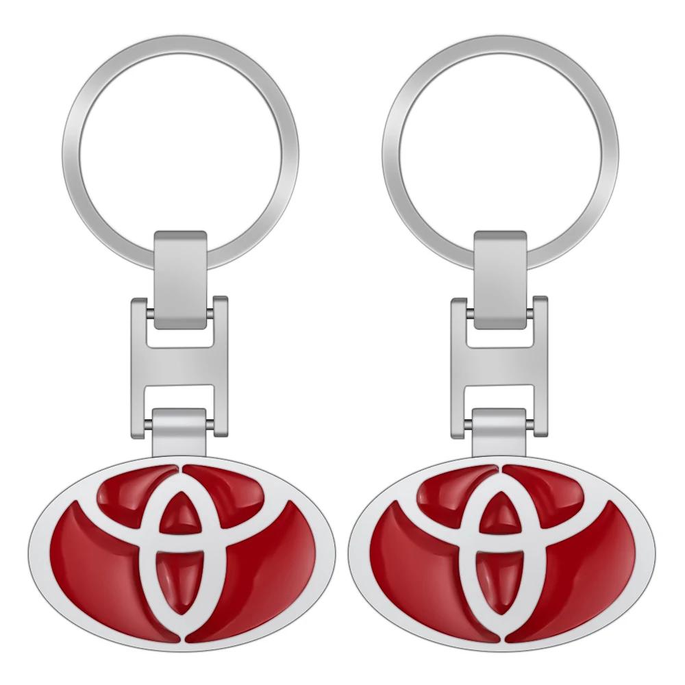 Portachiavi in Lega Metallica con Logo Auto Emblema Auto Portachiavi Accessori Per Toyota GR Yaris Prius Corolla Auris Camry RAV4 Avalon Avensis