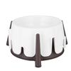 Pet Dog Cat Slow Food Feeder Bowl Cake Shape Wet and Dry Use Five Height Mode Adjustment Protect Spine