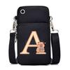 Lightweight Multifunctional Oblique Span Bag Fashion Kapibara Letter Print Black Change Bag Casual Shoulder Bag