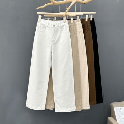 Spring Summer Women's Jeans High Waist Wide-leg Pants Loose Straight-leg Jeans