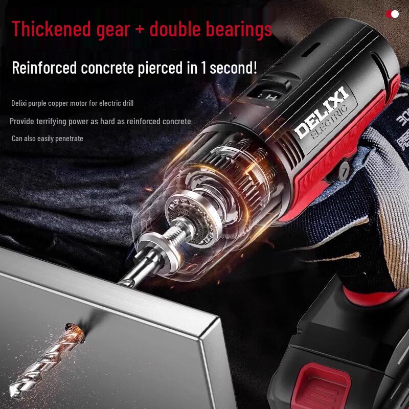 DELIXI 21V Cordless Multi-Function Drill & Grinder Kit CN Plug (adapter Included)
