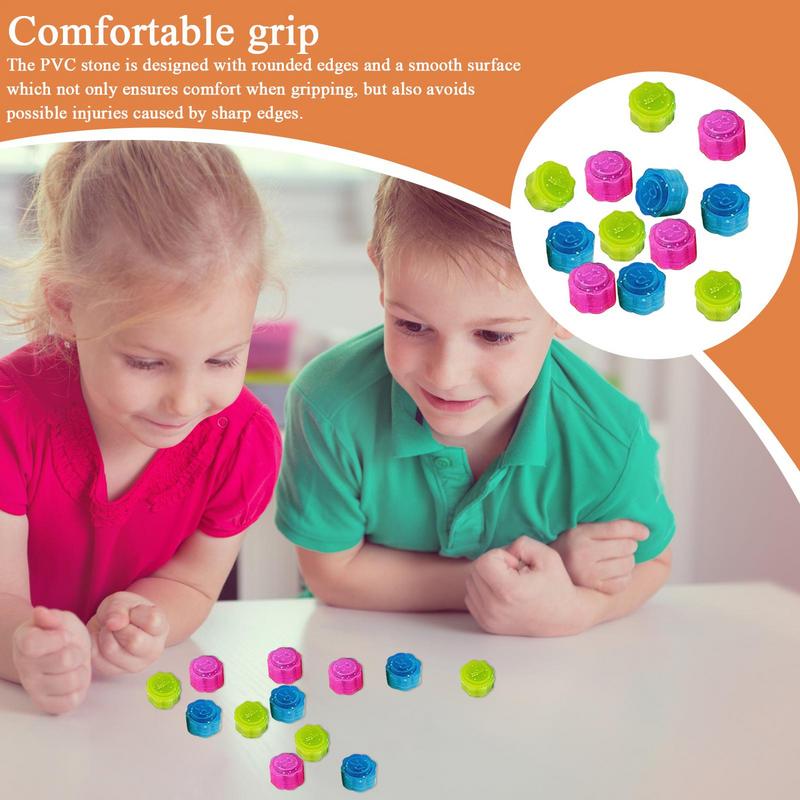 12PCS Gonggi Game Play Set Metal Beads Inside Gonggi Jack Stone Pebbles Set China Traditional Finger Exercise Toy Vivid Color