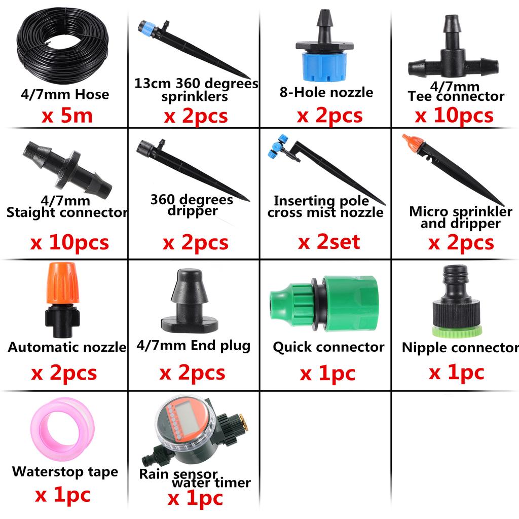 5/10/15/20/25/30m Garden Diy Drip Irrigation Automatic Watering Kit Lawn Agriculture Garden Smart Timer Watering System