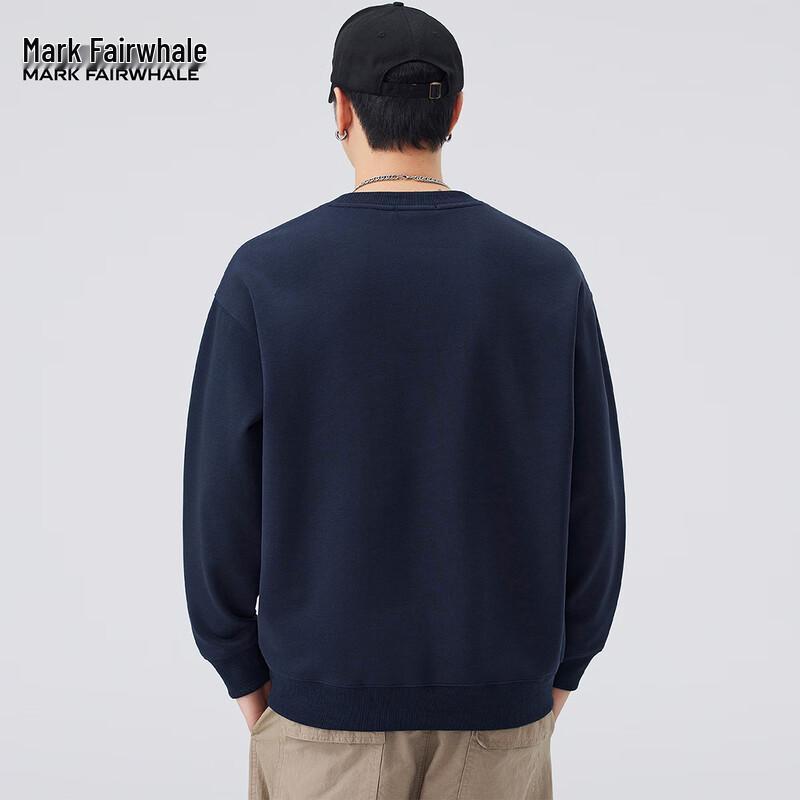 Mark Fairwhale Men's Loose Fit Printed Crew Neck Sweatshirt