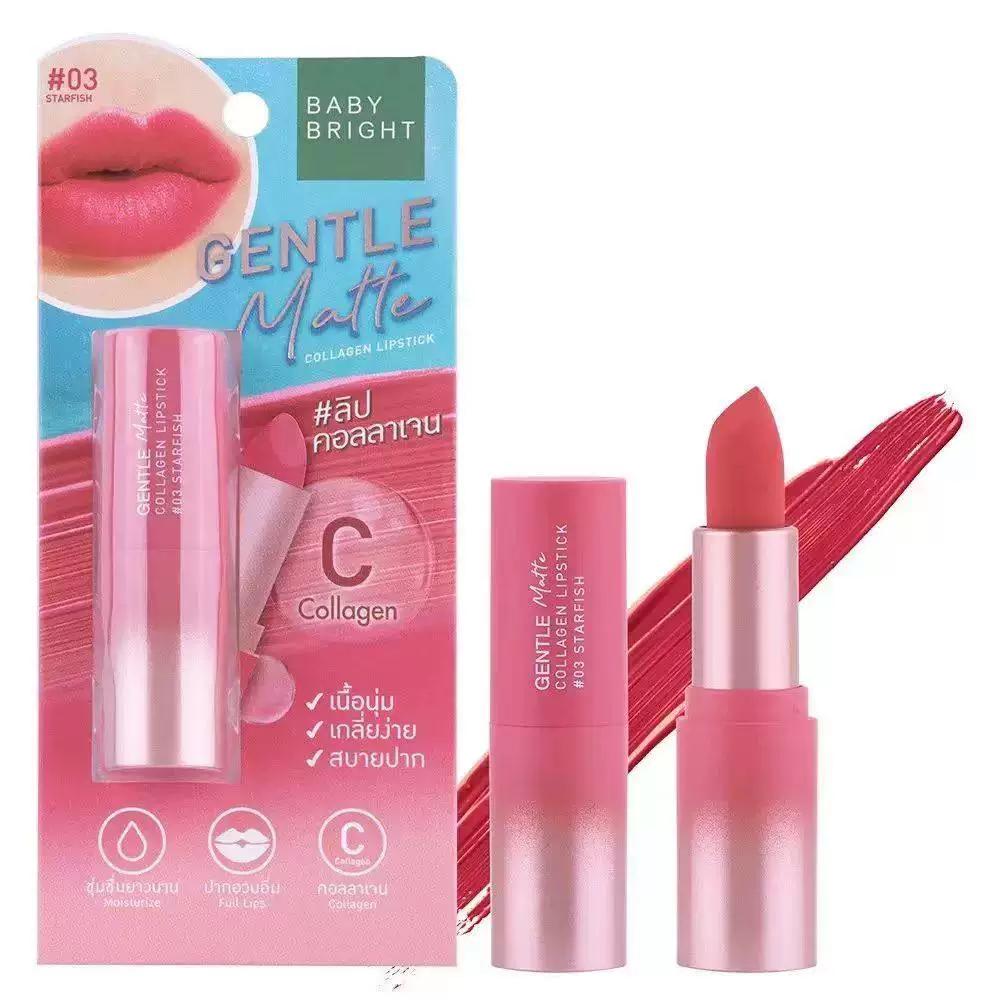Thailand Babybright Lipstick Lip Gloss Matte Lip Mud Lip Glaze Non-Stick Cup Long-Lasting Wrinkle-Covering Moisturizing