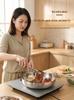 Stainless Steel Non-Stick Frying Pan, 304 Grade, Thickened Flat Bottom, Triple-Layer, Ideal for Home and Steak Cooking.