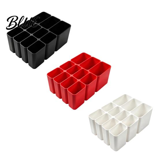 Desktop Cord Keeper Drawer Bin Storage Box Data Cable 11 Compartment Space Saving Plastic Organizer