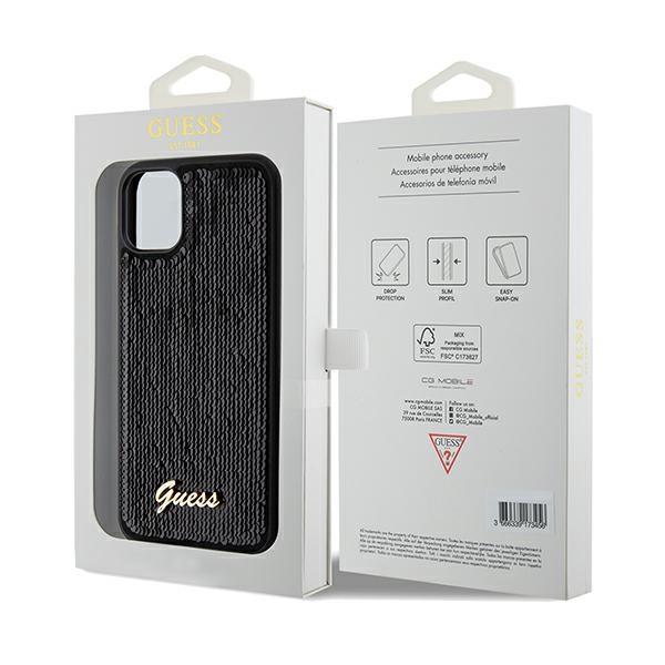 Guess Guhcn61Psfdgsk Iphone 11 / Xr 6.1 Czarny/Black Hardcase Sequin Script Metal
