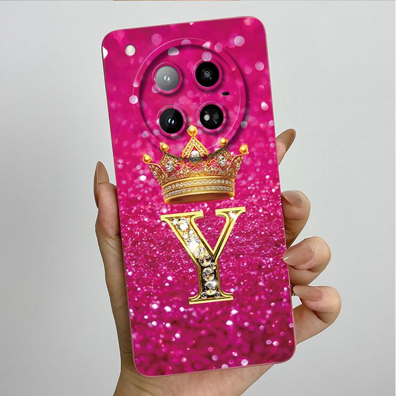 

For Infinix Zero 40 4G 5G Crown Letter Couple Phone Case for Infinix Zero40 X6860 X6861 Soft Silicone TPU Lens Protective Casing Infinix Zero 40 5G