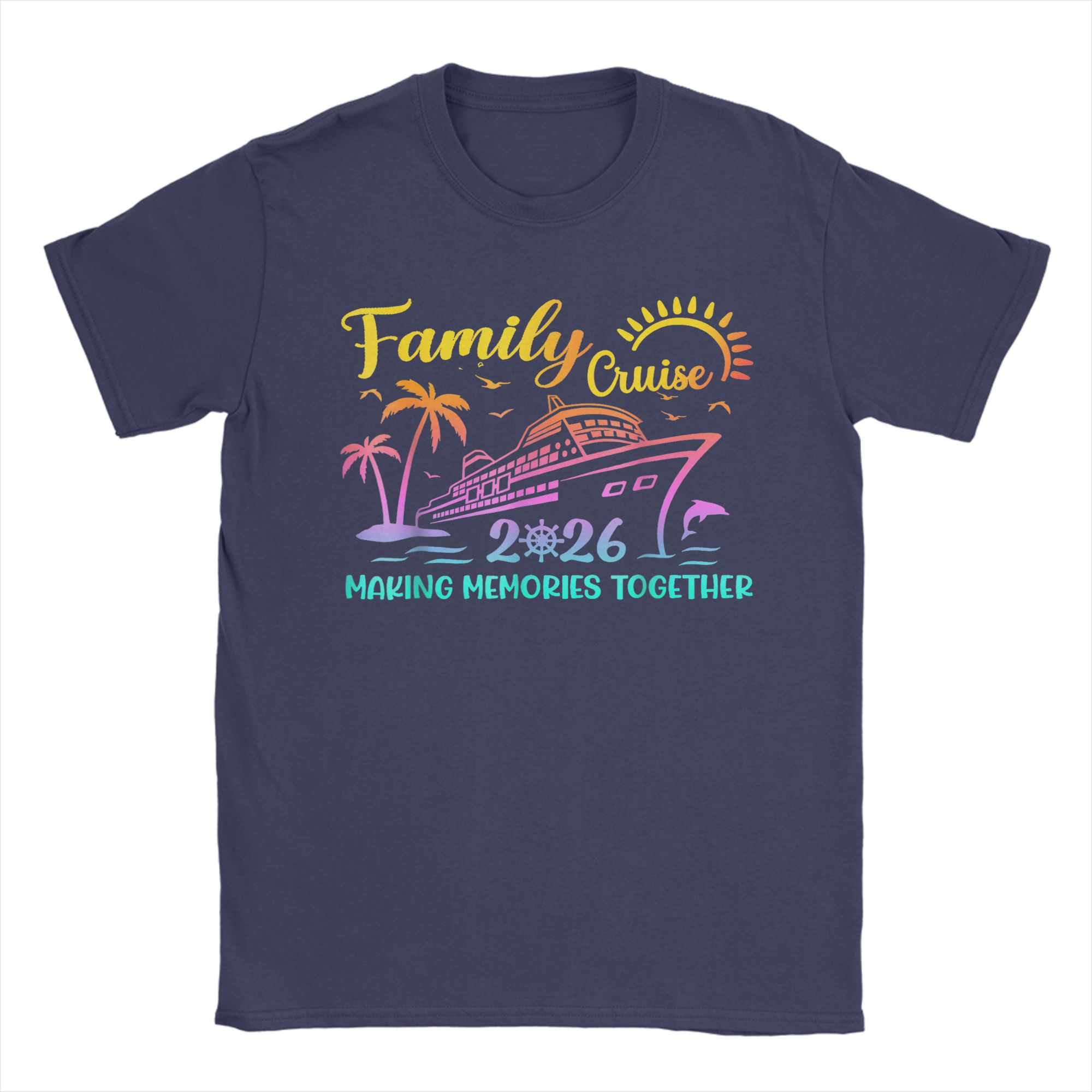 

Family Cruise 2026 Cotton T Shirt For Couple Summer Streetwear T Shirts ONeck Hip Hop Tee Shirt Big Size Wholesale Clothing 4XL