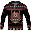 Vikings Mintás Őszi Férfi Kapucnis pulóverek Viking Mitológia Nyomtatás Uniszex Pulóver Street Punk Stílus Szabadidő Kabátok Kabát