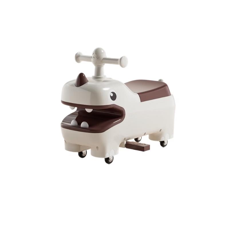 TLXT Cartoon Anti-Rollover Dinosaur Peanut Scooter