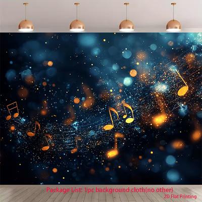 2D Musical Themed Backdrop for Stage, Party or Live Performance Photoshoot