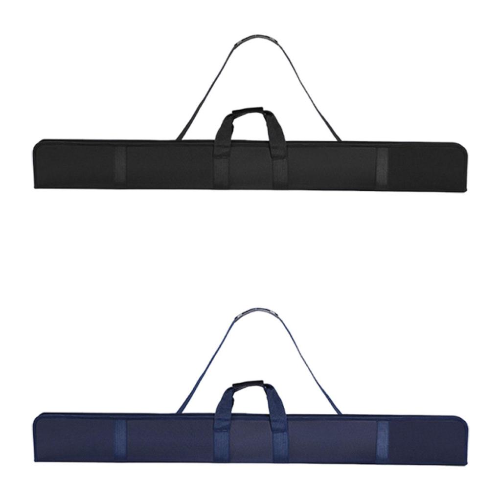 130cm Portable 3/4 Billiard Cue Case Waterproof Lightweight Scratchproof Adjustable Shoulder Strap Protective Cover Nylon Fabric