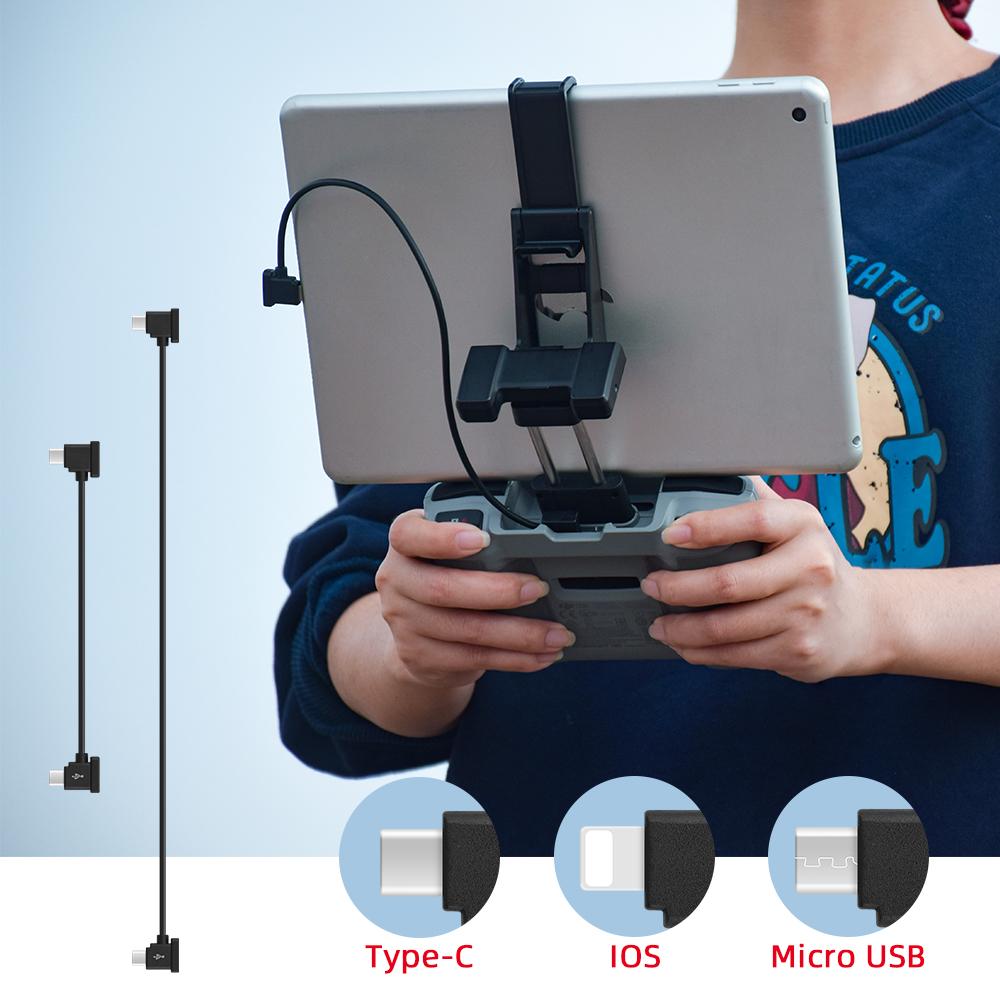 2pcs/set Mavic Air 2/mini 2 30cm Remote Control Data  Cable+tablet  Extension  Bracket