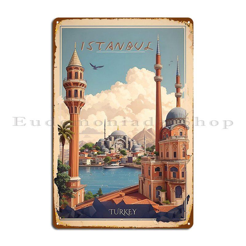 Istanbul In Vintage A Journey Through Time Metal Signs Garage Create Wall Decor Wall Decor Wall Decor Tin Sign Poster 20X30CM