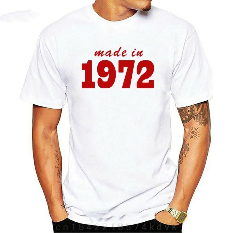 Made In 1972 19XX FUNNY PRINTED MENS T-SHIRT JOKE Gift TOP MENCASUAL PRINTED T SHIRT