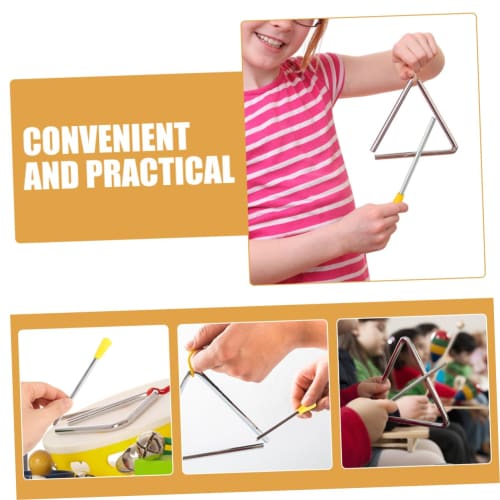 QUMIIRITY 8-Piece Triangular Iron Mallets for Percussion Instruments