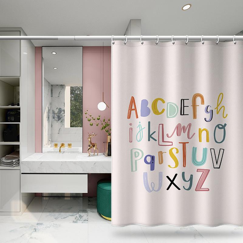 Koupelna zesílená vodotěsná záclona odolná proti plísním sprchový závěs Sprchový oddíl Závěs Sprchový závěs Koupelnový závěs Bez perforace