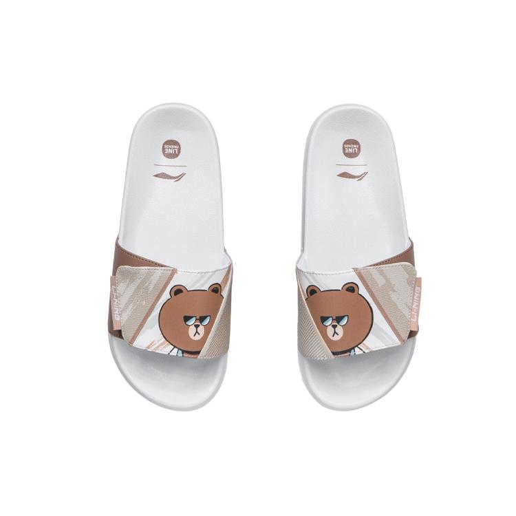 Li Ning LINE FRIENDS Comfortable EVA Slide Slippers Unisex AGAR011-2