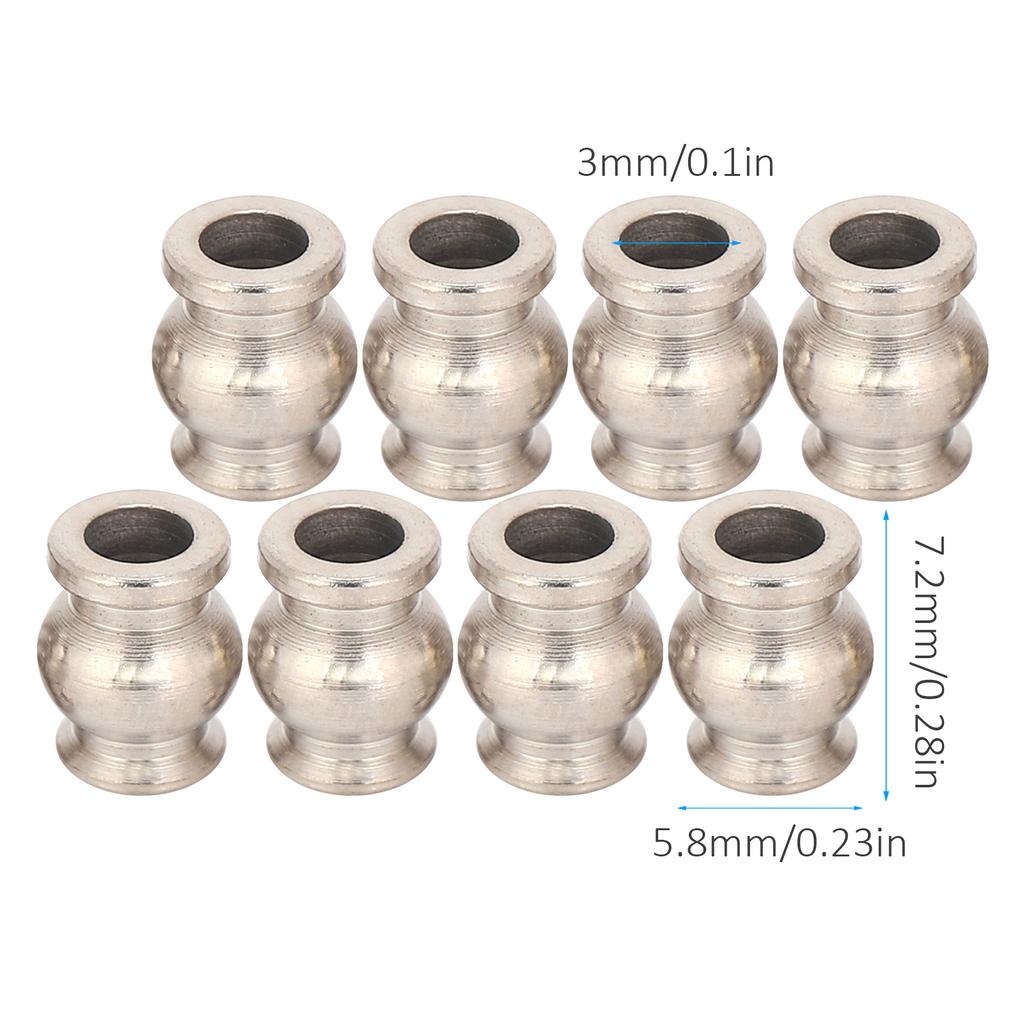 8Pcs RC Shock Absorbers Ball Head for Hpi/Hsp/Losi/Axial/Tamiya/Redcat/Himoto/Kyosho