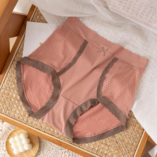 Dámské spodky Krajka Vysoký pas Jednobarevné Tenké bříško elastické kalhotky Bezešvé Dobrá prodyšnost Denní sportovní kalhotky