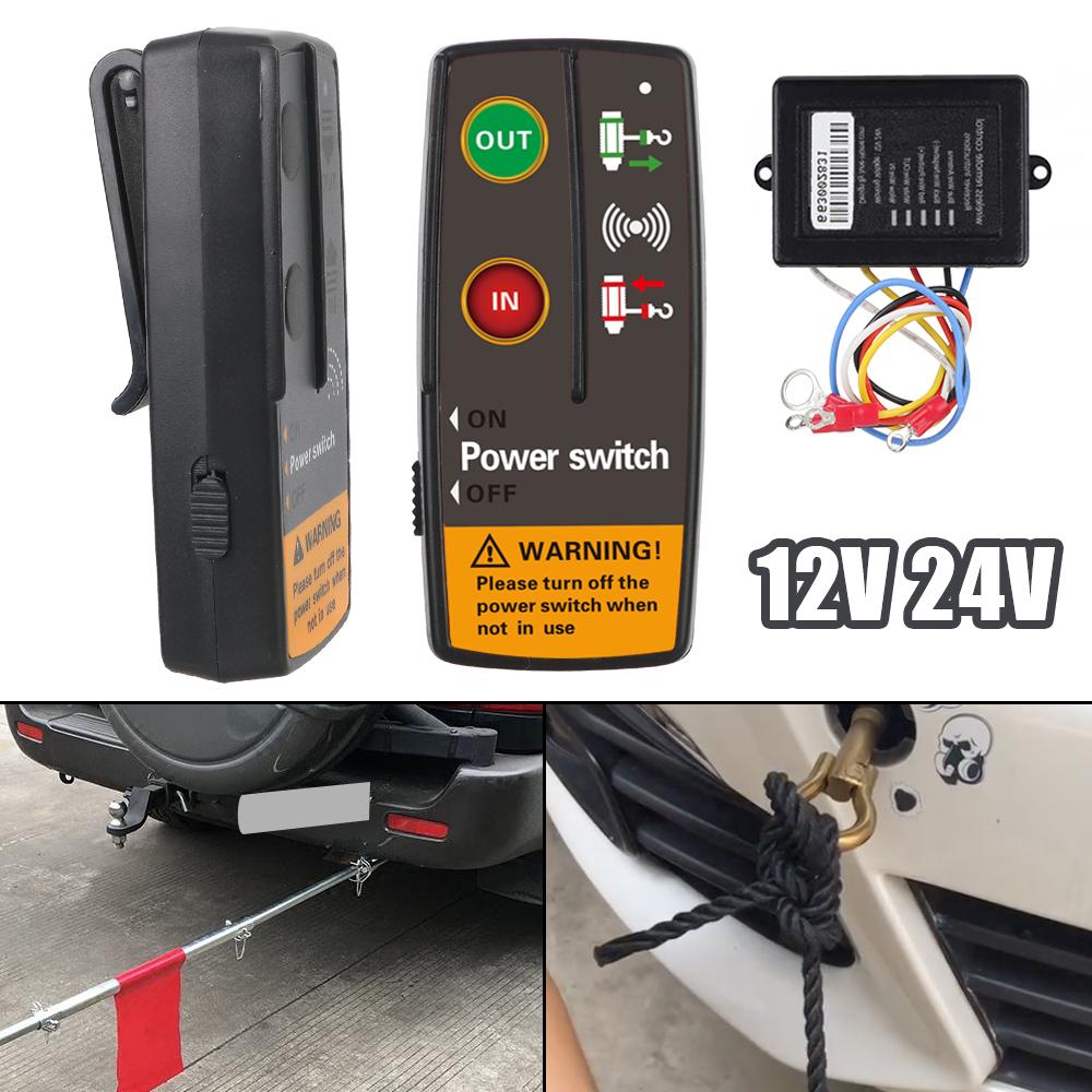 12V 24V Electric Winch Switch Controller Wireless Remote Control Accessories for Jeep Off Road 4x4 ATV Trailer Boat Universal Radio Accessories 4