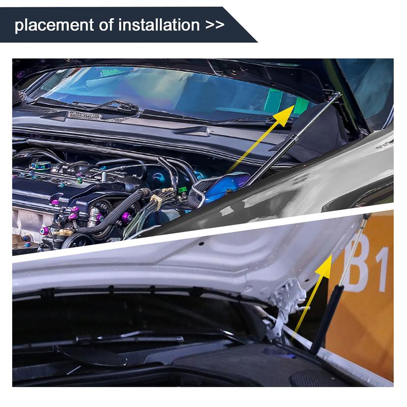 X Autohaux Car Engine Cover Struts Bars Front Bonnet Hood 3Kg 30N Force 255mm Lift Gas Spring Support Absorber Rod Accessories