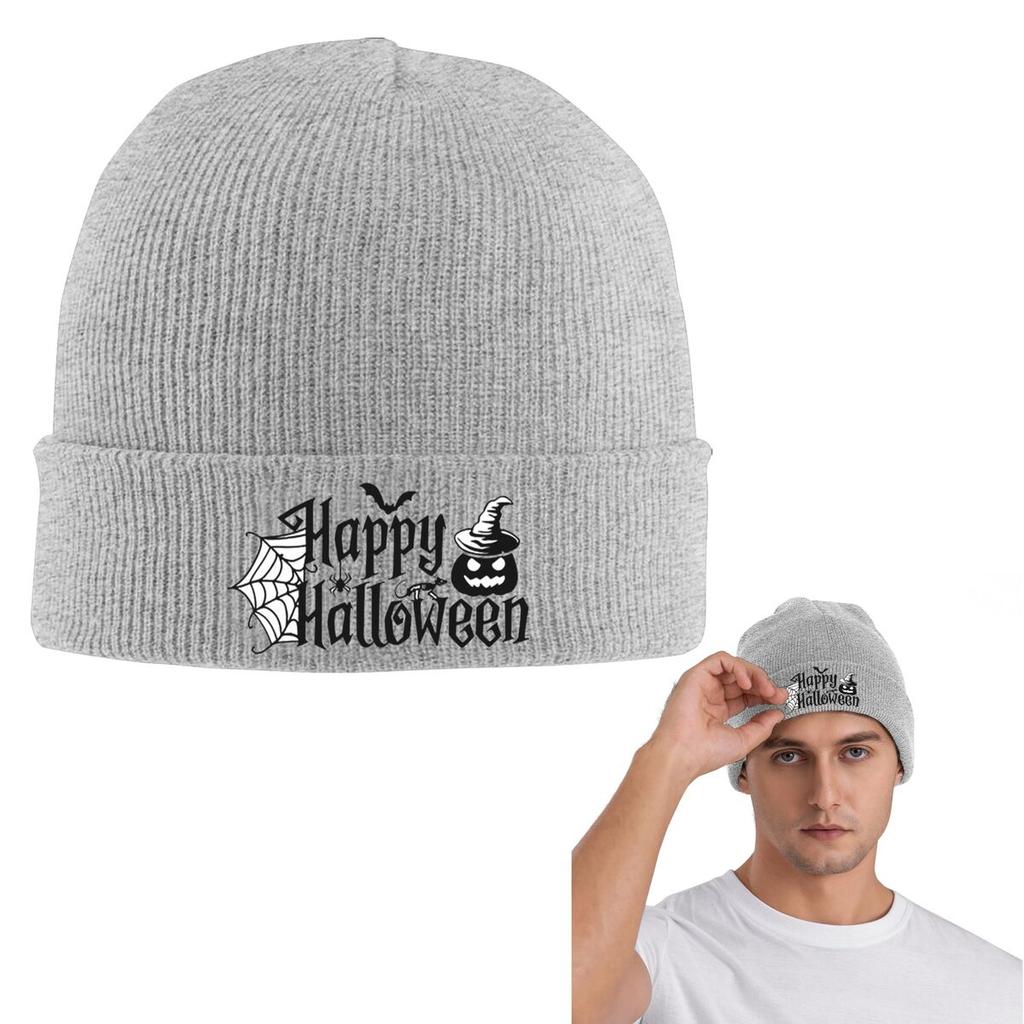 Happy Halloween Warm Knitted Cap Fashion Bonnet Hat Autumn Winter Outdoor Beanies Hats for Men Women Adult