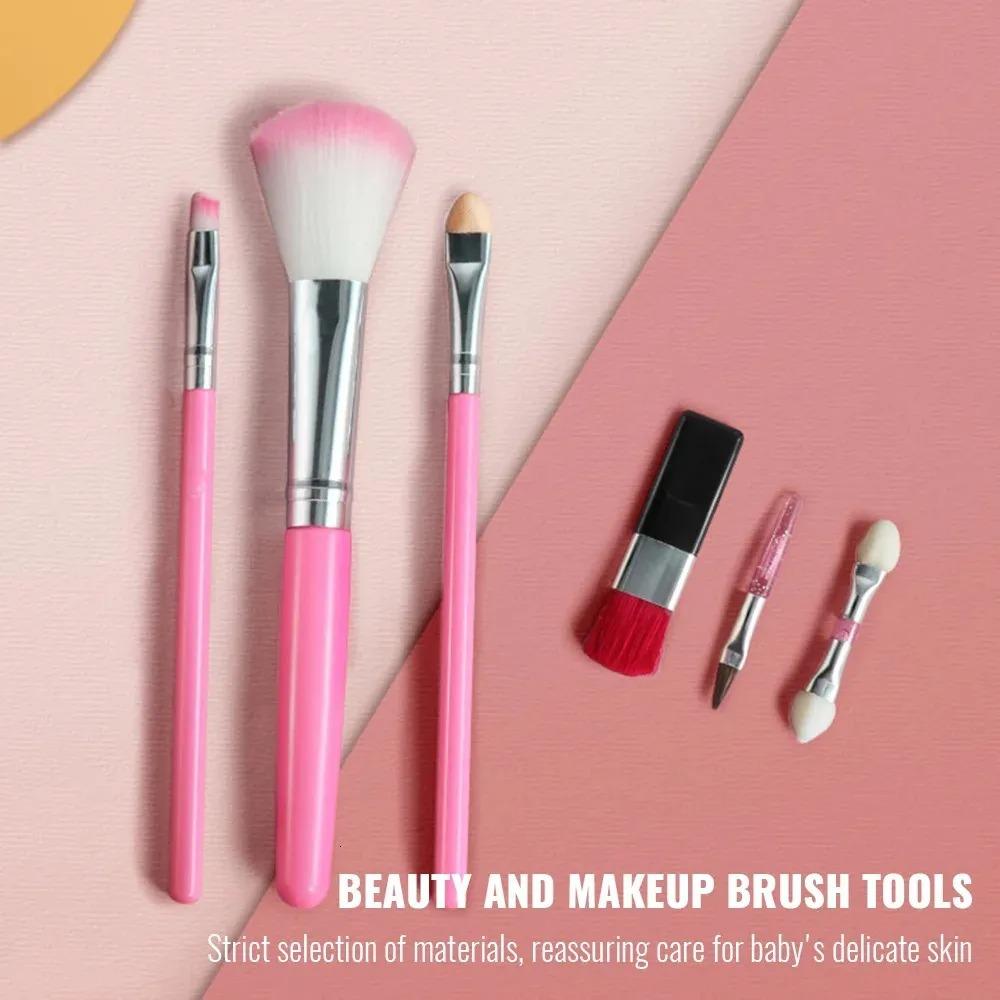 Makeup Kids Toy Kit Washable Beauty Set With Portable Cosmetic Box Princess Pretend Play Birthday Children'S Day Gift For Girls